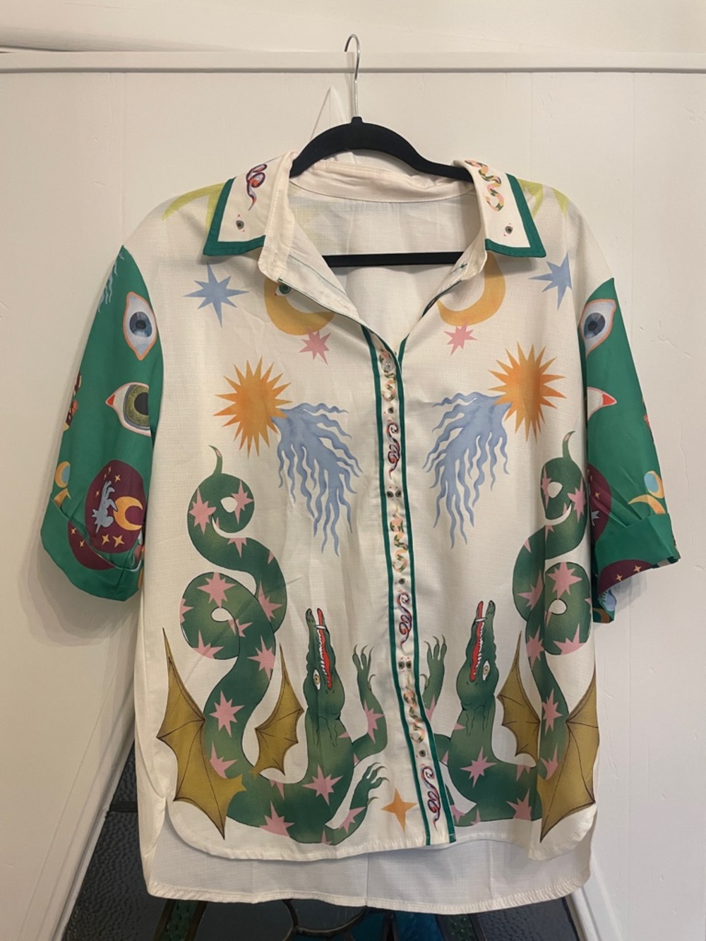 Magical linen blend dragon blouse